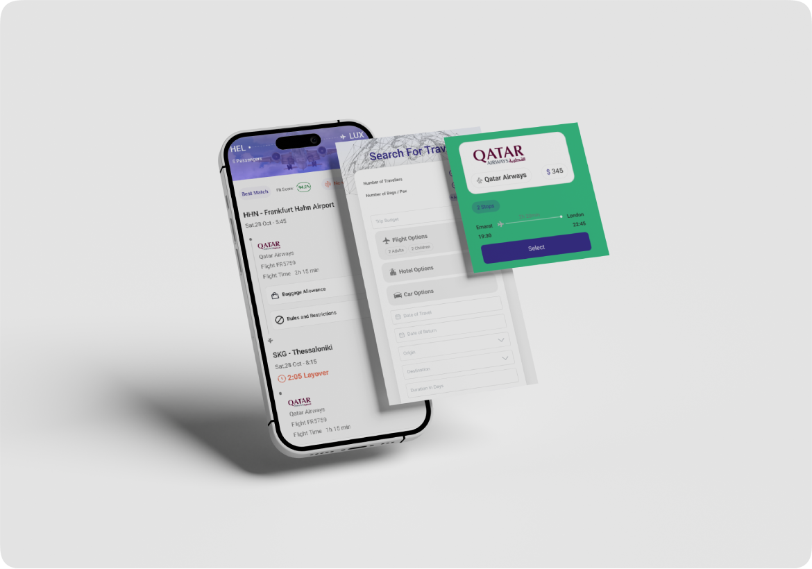 iphone mockup with trip mentor interface